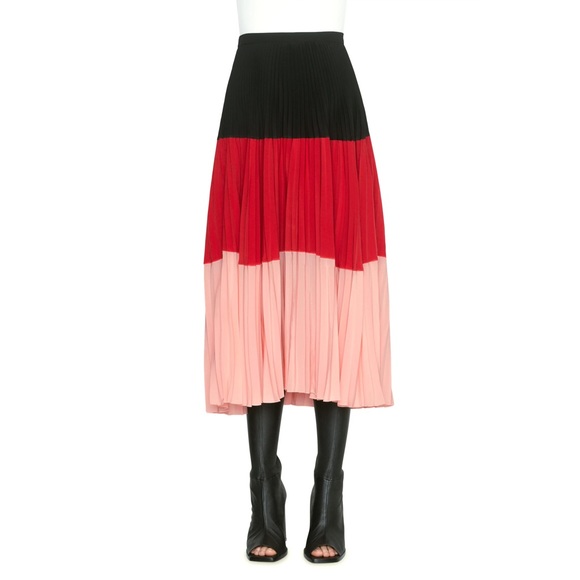 Akris Punto Dresses & Skirts - AKRIS PUNTO Colorblock Plissé Pleated Midi Skirt